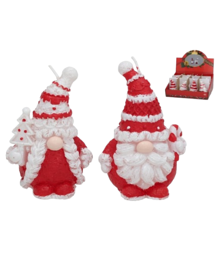 ADORNO NAVIDEÑO GERIMPORT VELA PAPA NOEL ROJA UD