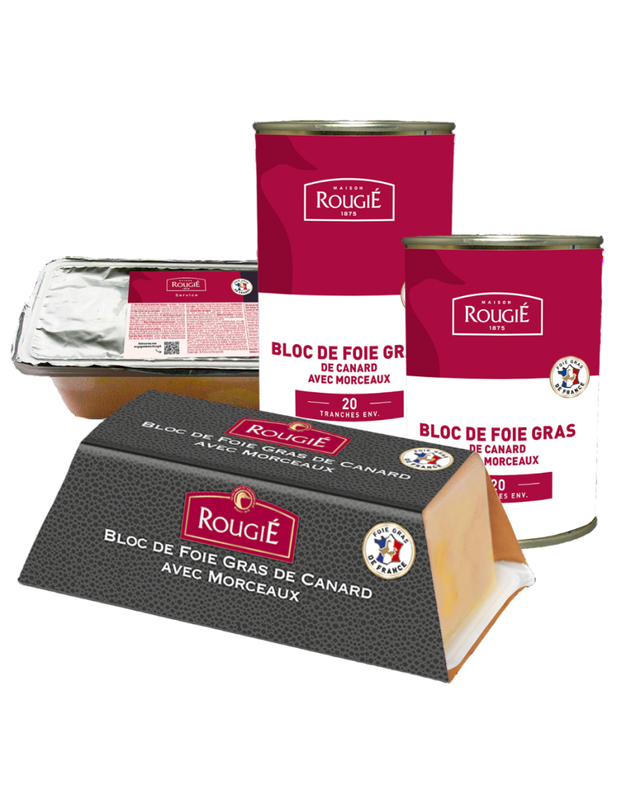 FOIE ROUGIE PATO BLOC C/TROZOS LATA/1 KG