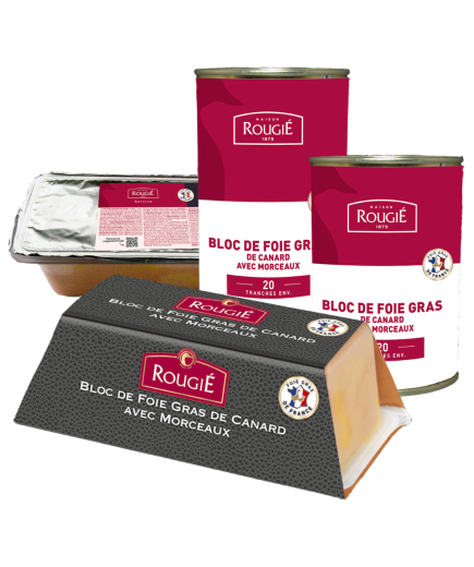 FOIE ROUGIE PATO BLOC C/TROZOS LATA/1 KG