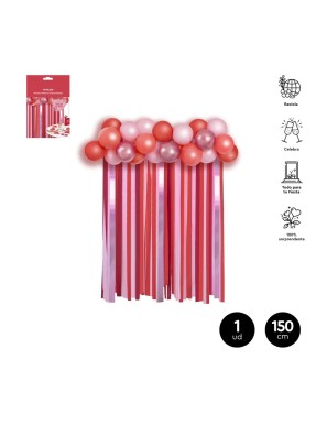SET SAN VALENTIN FONDO PAPEL Y GLOBOS