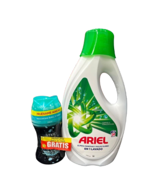 DETERGENTE ARIEL LIQUIDO 29LAV 1305ML+PERLAS 150G