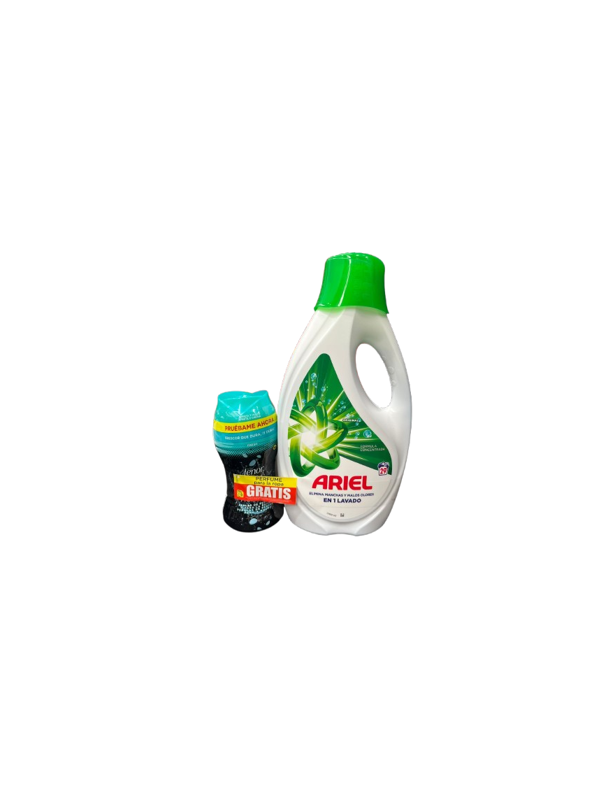 DETERGENTE ARIEL LIQUIDO 29LAV 1305ML+PERLAS 150G