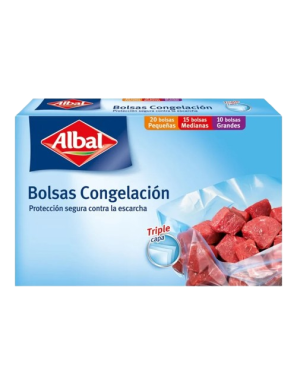 BOLSA CONGELACION 3 TAMAÑOS ALBAL P/45 UD