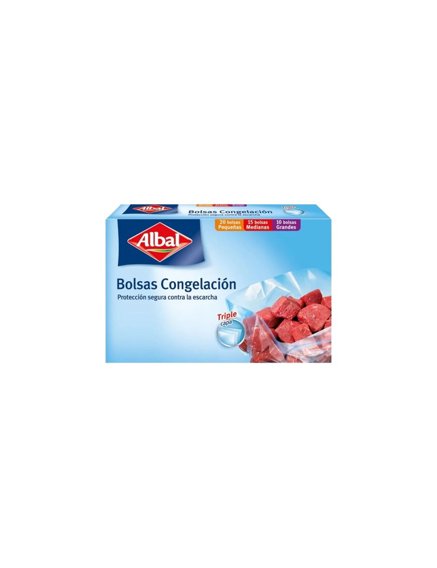 BOLSA CONGELACION 3 TAMAÑOS ALBAL P/45 UD