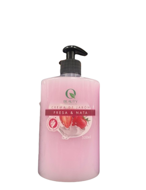 JABON MANOS LIQUIDO Q BEAUTY FRESA NATA DF/500
