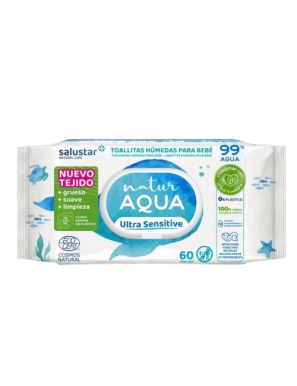 TOALLITAS HUMEDAS BEBE SALUSTAR NATURAQUA P/60 UD