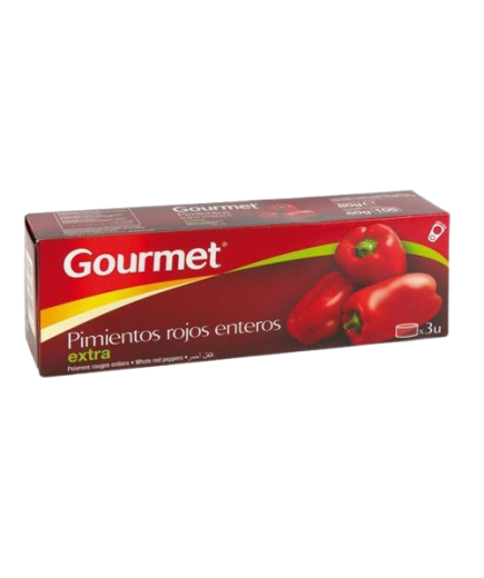 PTOS. ROJOS PRIMERA GOURMET LATA 60GR PACK-3 UD