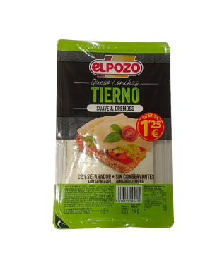 QUESO LONCHA EL POZO TIERNO (1,25€) B/75GR