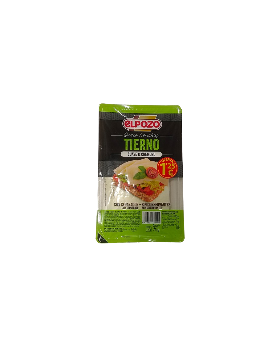QUESO LONCHA EL POZO TIERNO (1,25€) B/75GR