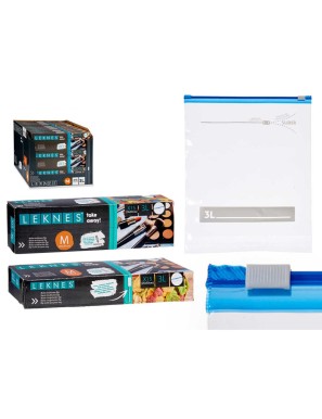 BOLSA CONGELACION LEKNES ZIP 25X30 3 L P/15 UD