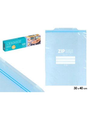 BOLSA CONGELACION LEKNES ZIP 30X40 L P/10 UD