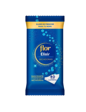 TOALLITAS SECADORA FLOR C/SUAVIZANTE  P/40 UD