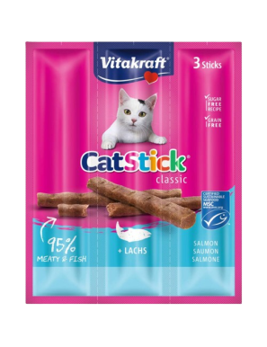 VITAKRAFT SNACK GATOS STICK MINI SALMON B/3UD