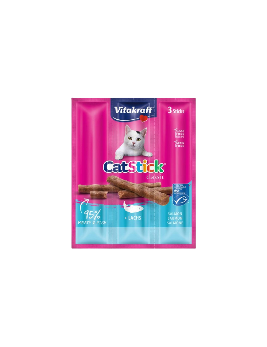 VITAKRAFT SNACK GATOS STICK MINI SALMON B/3UD