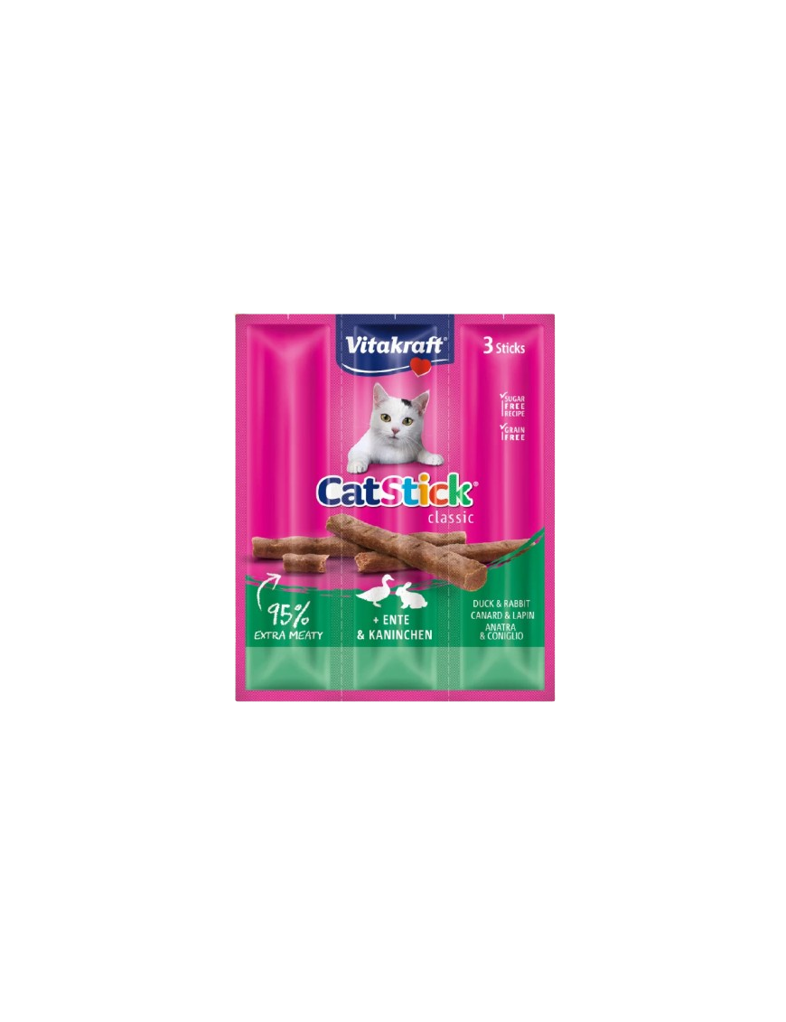 VITAKRAFT SNACK GATOS STICK MINI PATO/CONEJO B/3UD