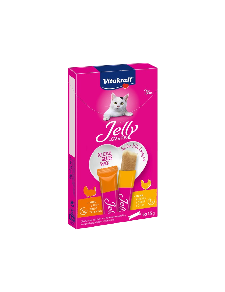 VITAKRAFT SNACK GATO JELLY LOVERS POLLO/PAVO P/6UD