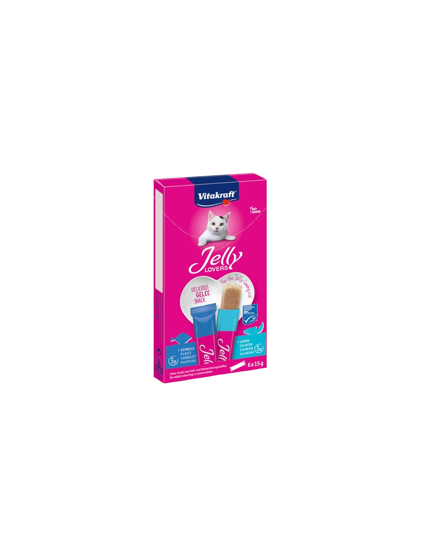 VITAKRAFT SNACK GATO JELLY LOVERS SALMON P/6UD