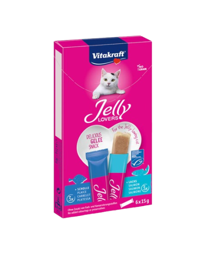 VITAKRAFT SNACK GATO JELLY LOVERS SALMON P/6UD