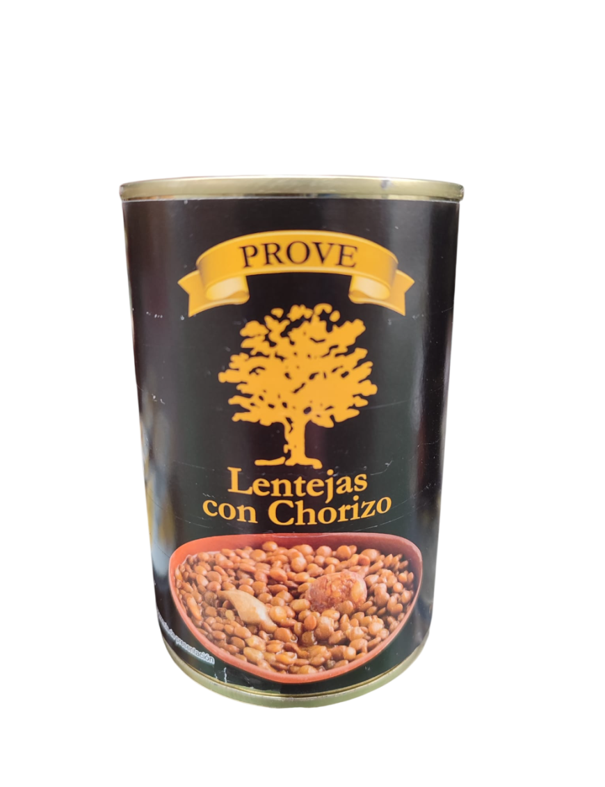 LENTEJA  CON CHORIZO PROVE LATA 415 GR