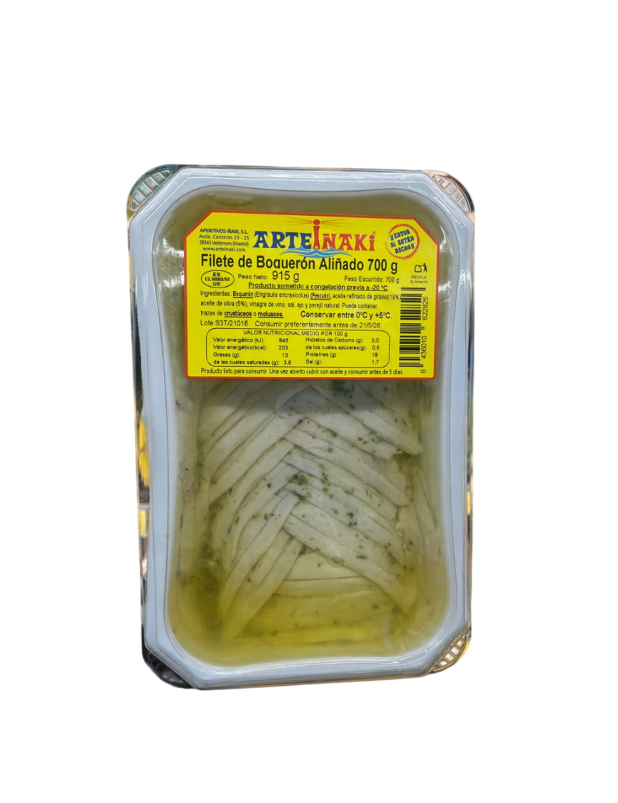 BOQUERONES ALIÑ. AC/OLI.ARTEIÑAKI PESO ESC. 700GR