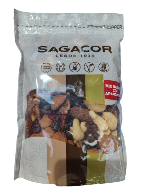 F.SECOS SAGACOR MIX NATURAL C/ARANDANOS  B/200GR