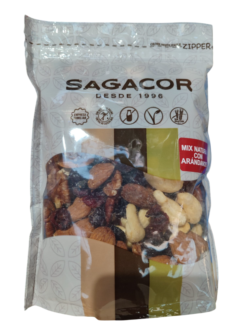 F.SECOS SAGACOR MIX NATURAL C/ARANDANOS  B/200GR