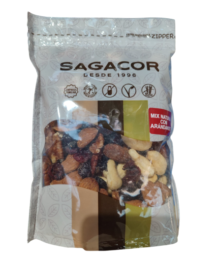 F.SECOS SAGACOR MIX NATURAL C/ARANDANOS  B/200GR