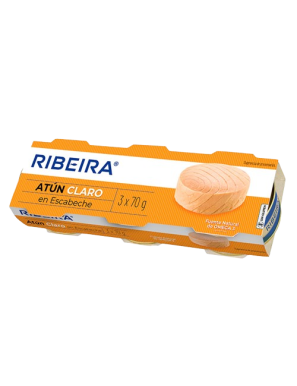 ATUN RIBEIRA CLARO ESCABECHE 52 GR PACK-3 UD