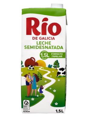 LECHE RIO CLASICA SEMIDESNATADA BRICK 1,5 L