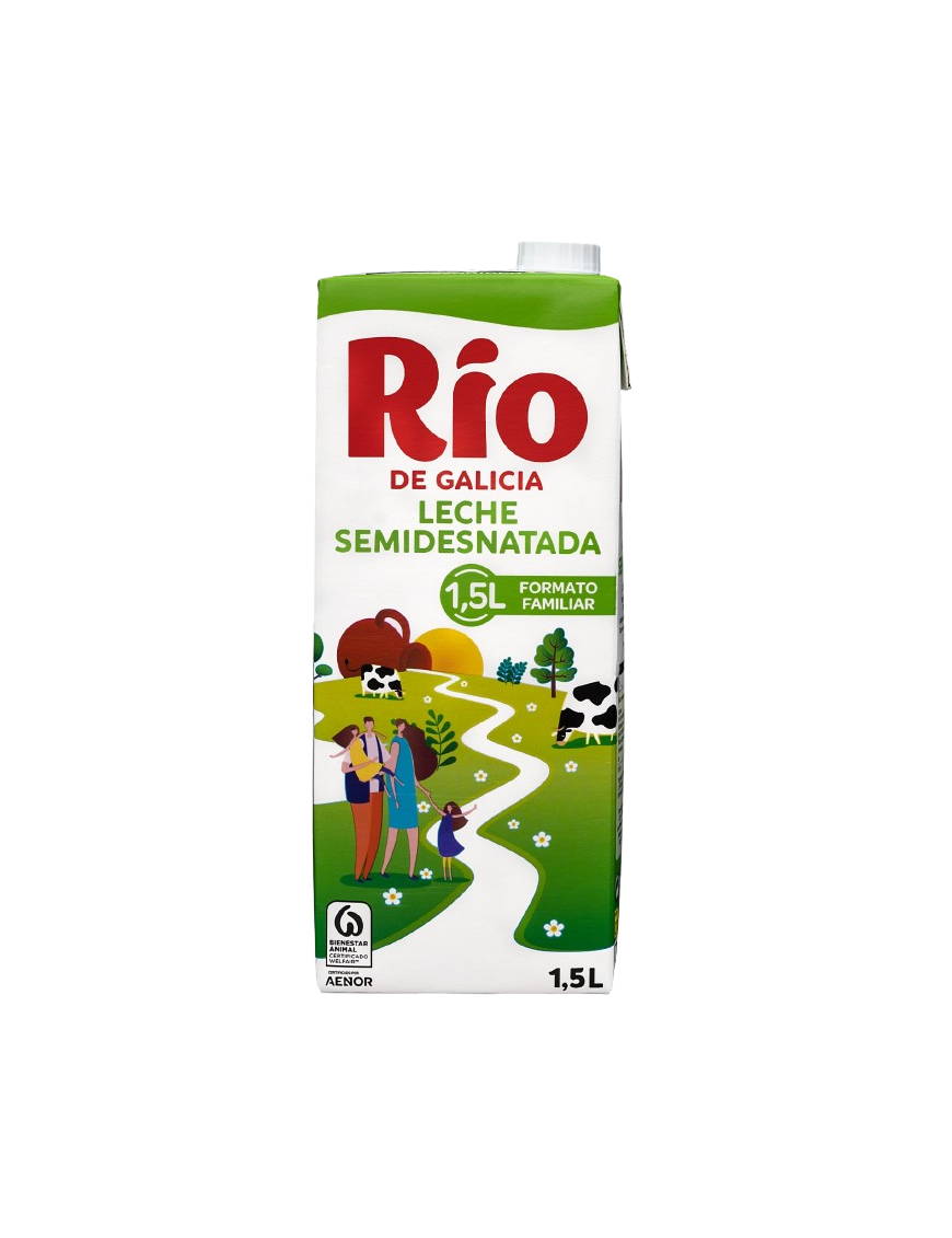 LECHE RIO CLASICA SEMIDESNATADA BRICK 1,5 L