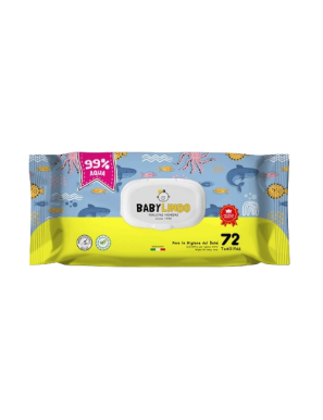 TOALLITAS BEBE BABY LINDO 99%AQUA C/TAPA P/72 UD