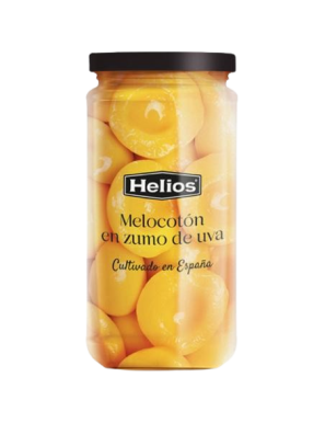 MELOCOTON EN ZUMO DE UVA HELIOS TARRO 700GR
