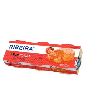 ATUN RIBEIRA CLARO C/TOMATE 52 GR PACK-3 UD