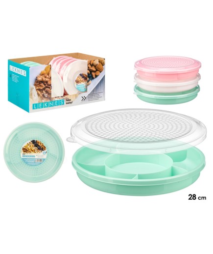ENVASE TAPER HERMETICO C/COMPARTIMENTOS 28CM UNID