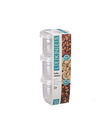 TARRO PLASTICO LEKNES 360ML P/3UD