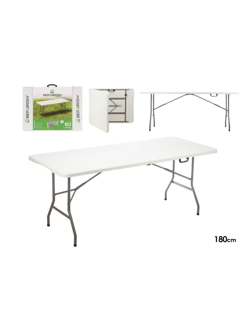 MESA PLEGABLE IBERGARDEN RESINA 180CM UNIDAD