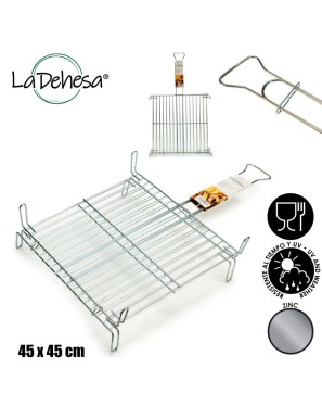 PARRILLA DOBLE ZINCADA LA DEHESA 45X45CM UNIDAD