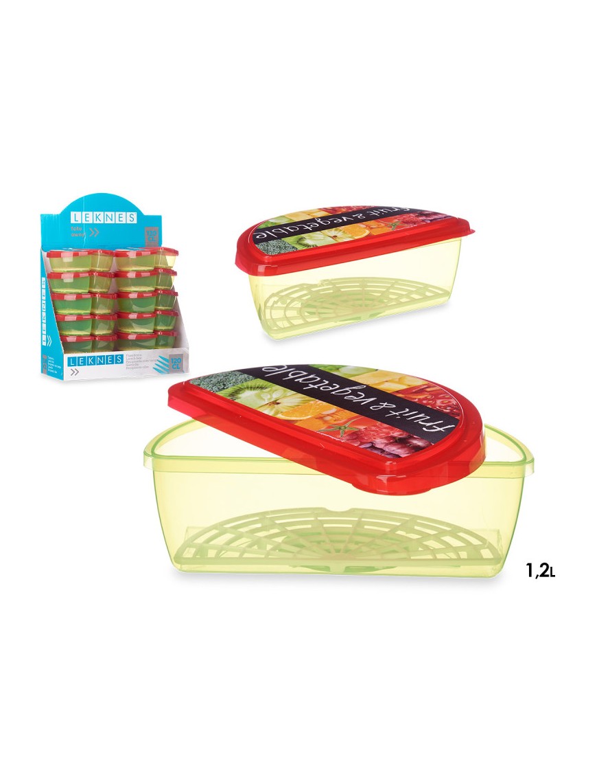 ENVASE TAPER LEKNES FRUTA Y VEGETALES 1.2L UNIDAD