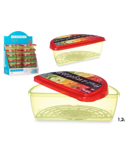 ENVASE TAPER LEKNES FRUTA Y VEGETALES 1.2L UNIDAD