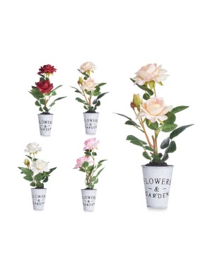 MACETA ROSAS COLORES UNIDAD