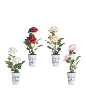 MACETA ROSAS COLORES UNIDAD