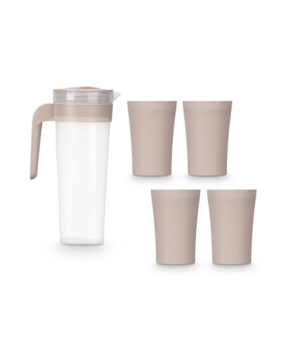 JARRA 1.4L+ 4 VASOS COLORES UNIDAD