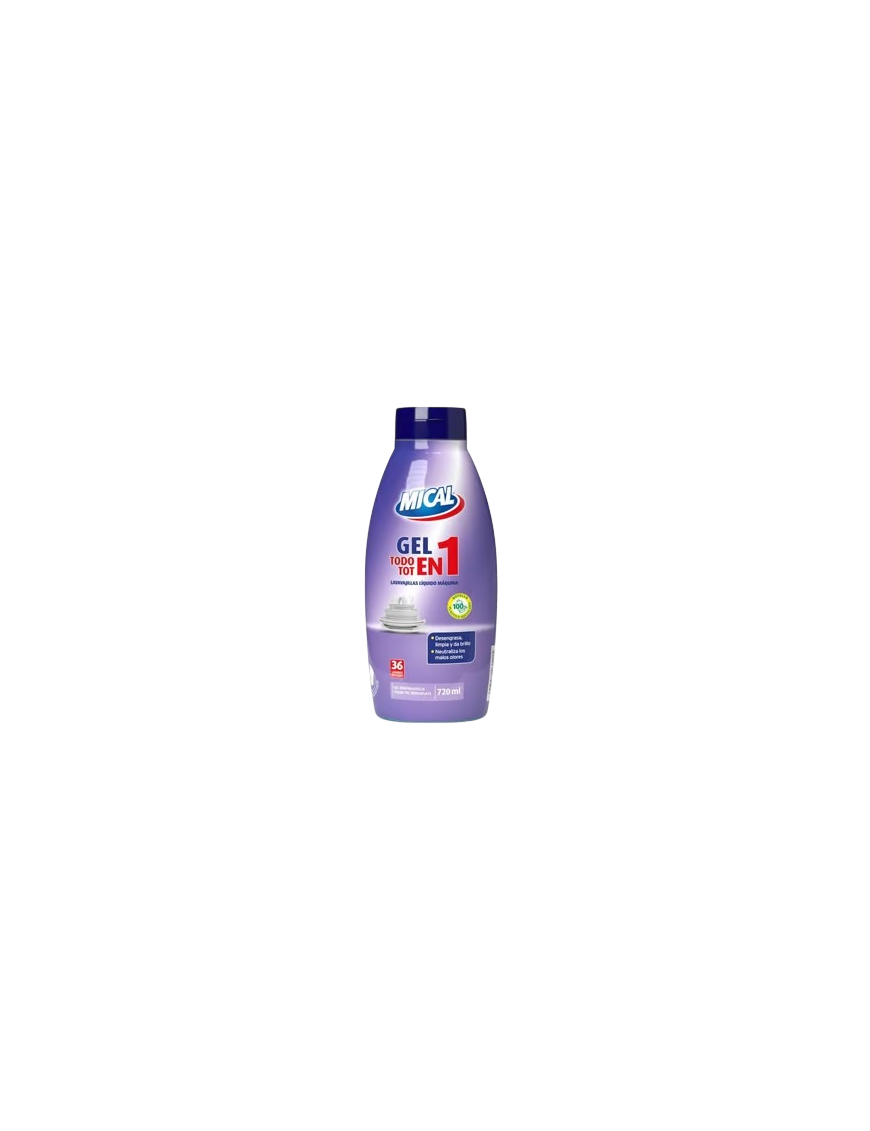 LAVAVAJILLAS MICAL TODO EN 1 36 LAVADO B/720 ML