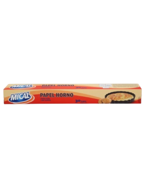 PAPEL HORNO MICAL 30 HOJAS 38X42 CM ROLLO