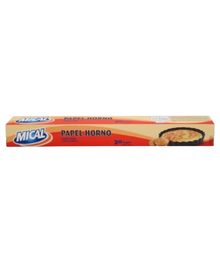PAPEL HORNO MICAL 30 HOJAS 38X42 CM ROLLO