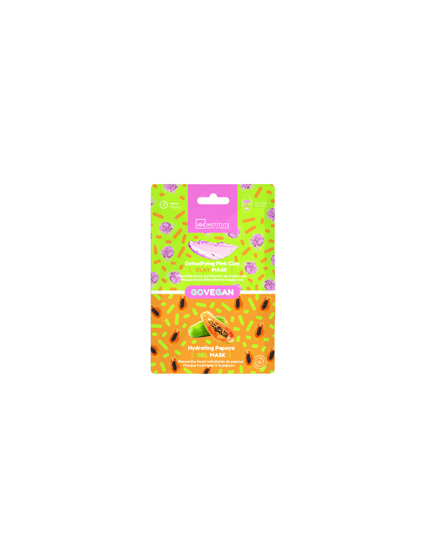 MASCARILLA FACIAL IDC DUO ARCILLA ROSA+ PAPAYA UD
