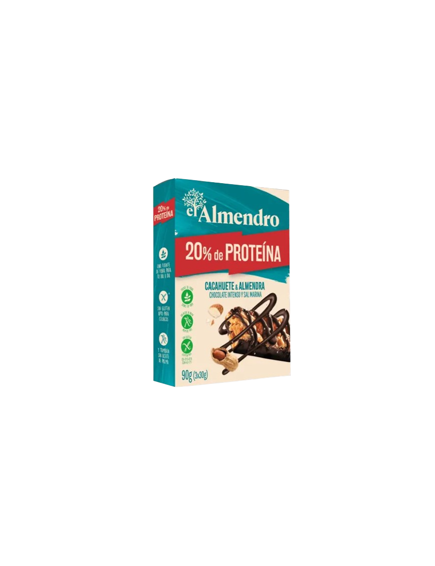 CEREALES BARRITA EL ALMENDRO CACAHUETE PROT P/3 UD