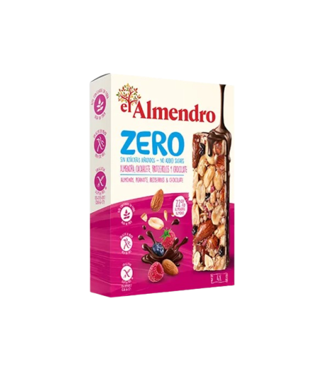 CEREALES BARRITA EL ALMENDRO ZERO F/ROJOS P/4 UD