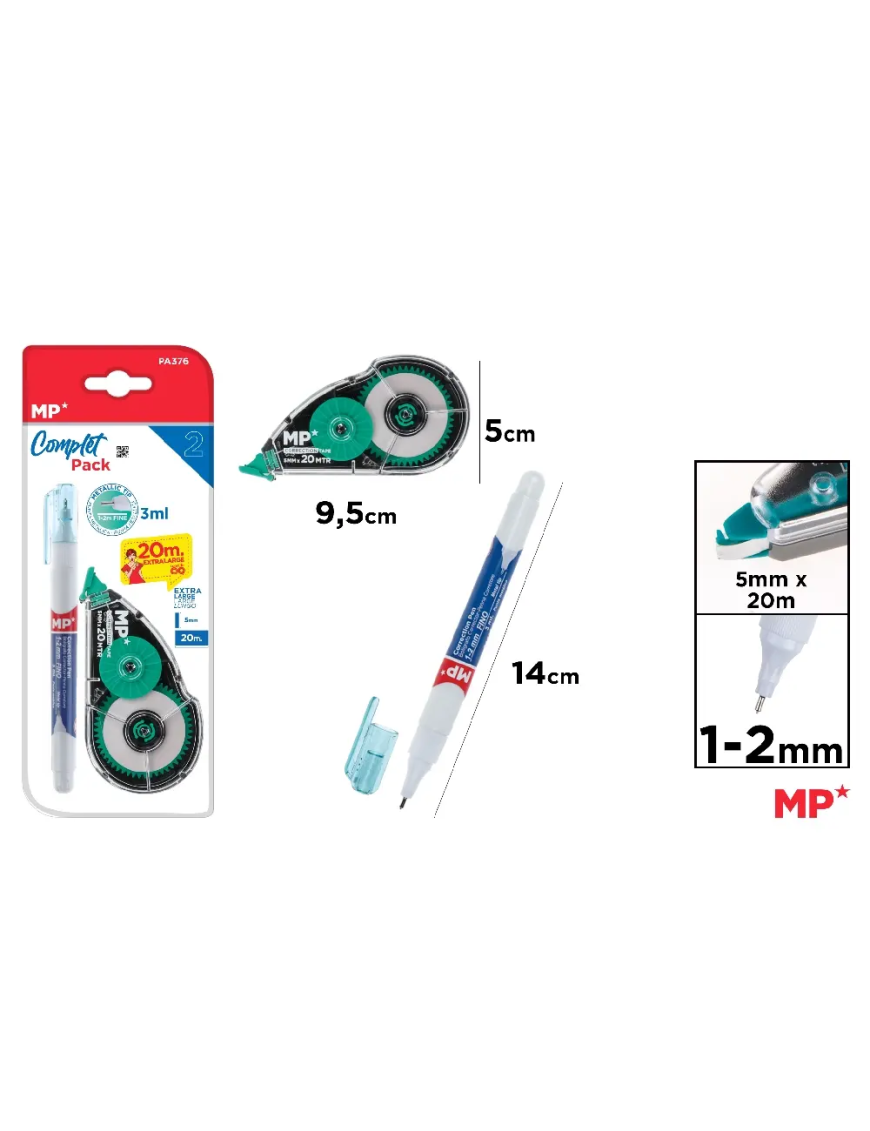 PP CINTA 20M+BOLI CORRECTOR MP UNIDAD