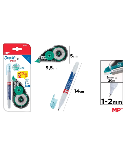 PP CINTA 20M+BOLI CORRECTOR MP UNIDAD